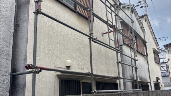 大阪市阿倍野 狭小住宅塗装足場