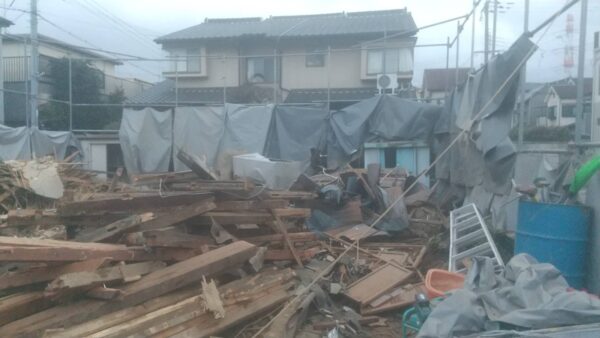 茨木市木造20坪バラス仕上げ（5日間）